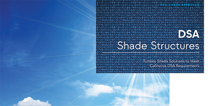 Cover image of a DSA shade structures brochure from SkyWays