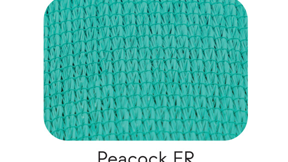 Peacock color swatch for SkyWays shade fabric
