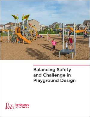 An image of a few children playing on a playground at the top of a document cover with the title of the document below