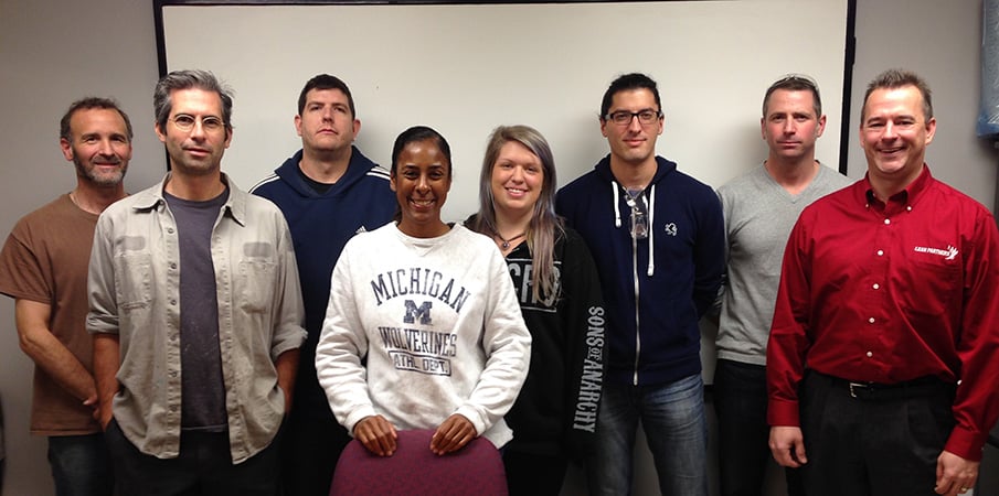 Landscape Structures Kaizen team for November pose for a group photo.